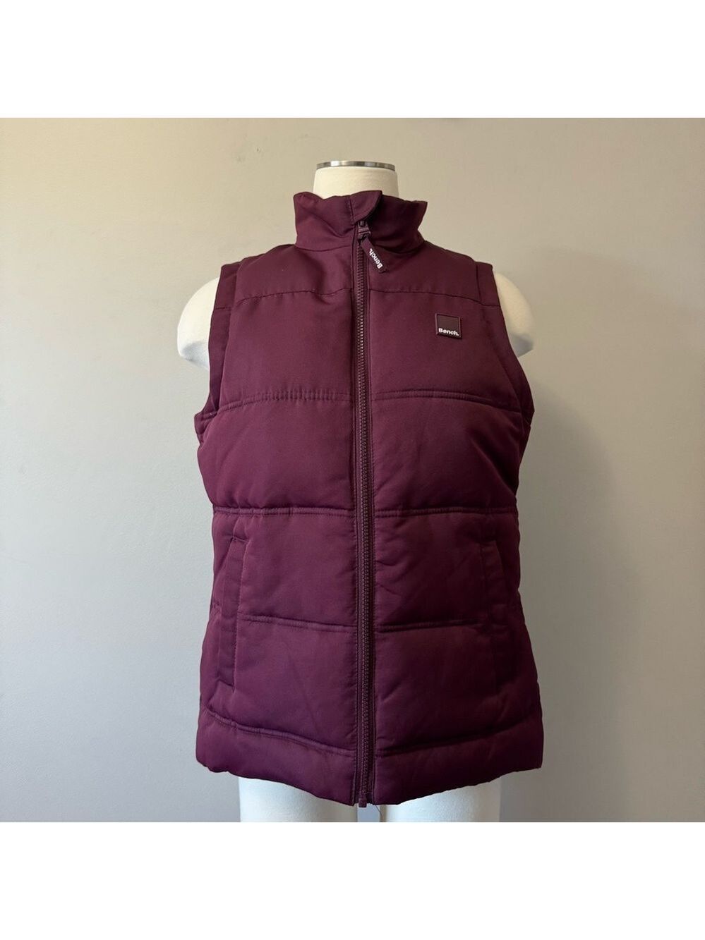 Bench Burgundy Puffed Insulated Vest SZ S